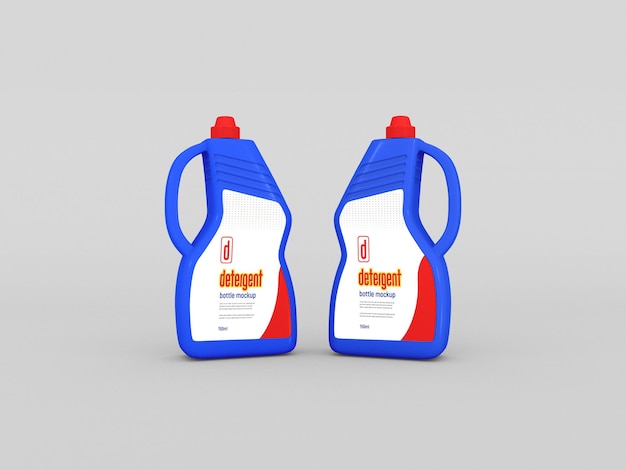 PSD plastic detergent bottle mockup