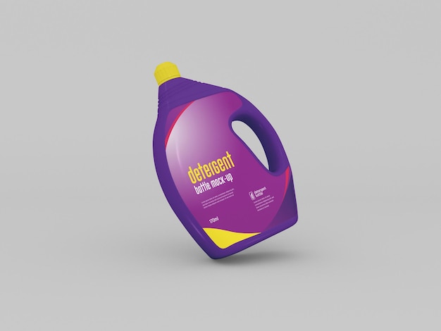 PSD plastic detergent bottle mockup