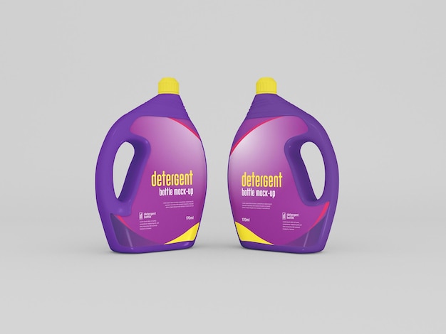 Plastic Detergent Bottle Mockup
