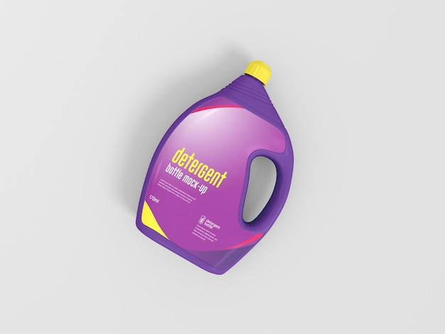 Plastic detergent bottle mockup