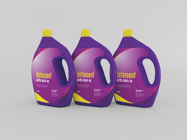 Plastic Detergent Bottle Mockup
