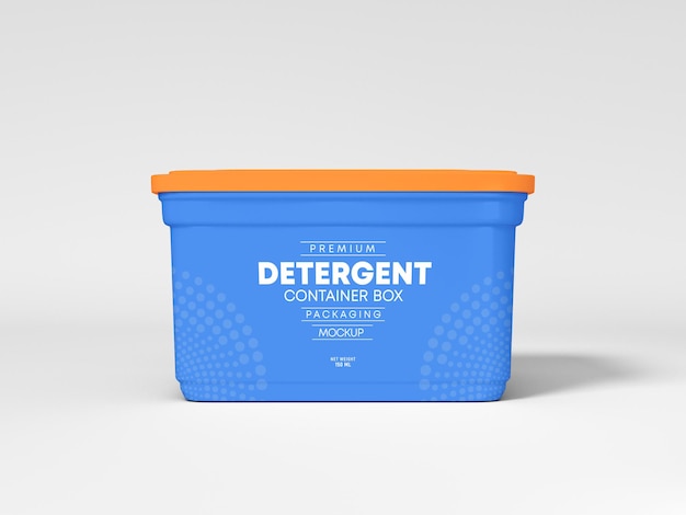 Plastic Detergent Container Box Mockup