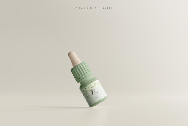 Premium PSD | Plastic dropper bottle mockup