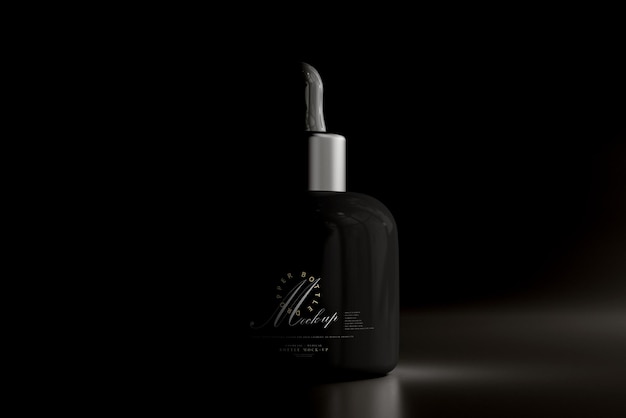 Plastic dropper fles mockup