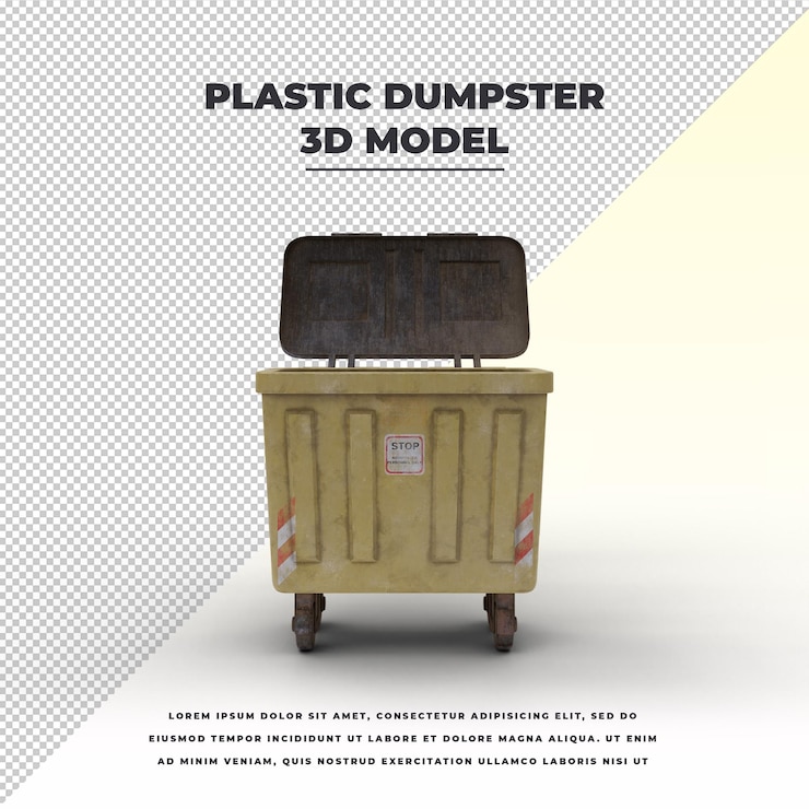 PSD plastic dumpster