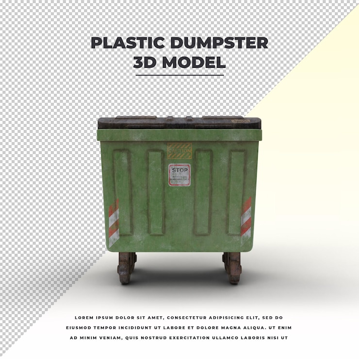 PSD plastic dumpster