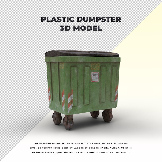 PSD plastic dumpster