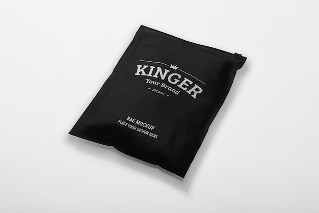 Plastic envelope packaging mockup