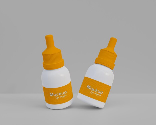 Plastic  eye dropper bottle mockup