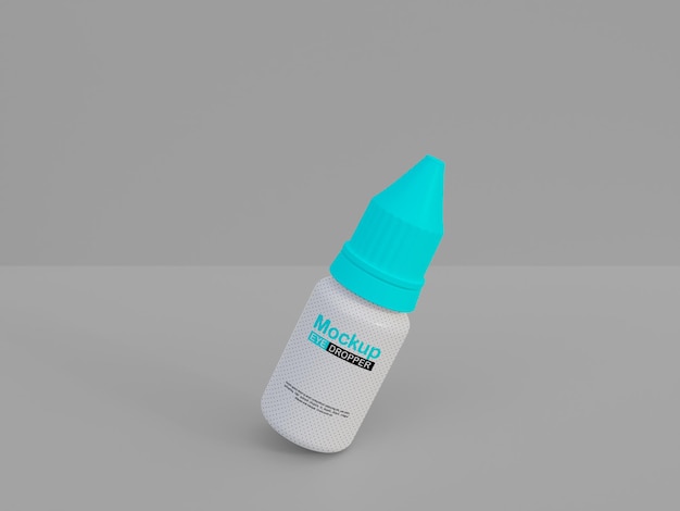 Flacone contagocce in plastica mockup