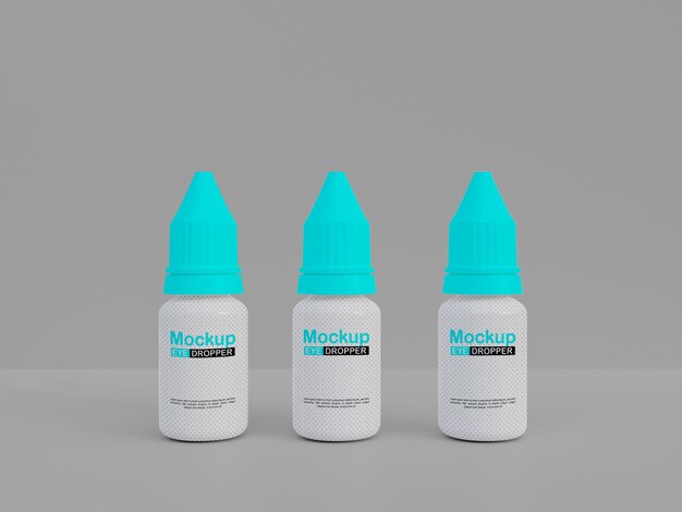 PSD plastic  eye dropper bottle mockup