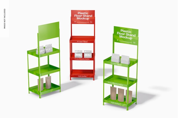 Plastic Floor Stands Mockup 02