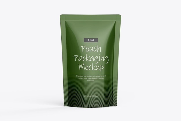 Plastic folie zak verpakking mockup Front View