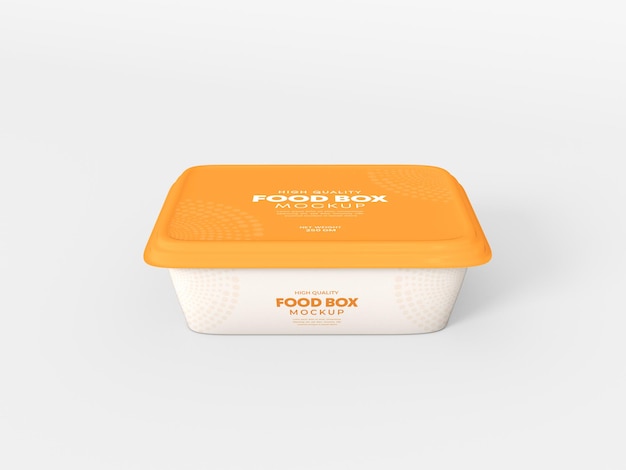 Plastic Food Box Packaging  Mockup