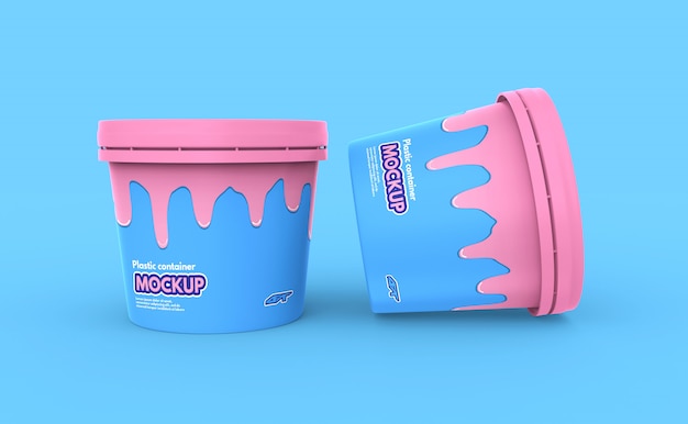 plastic food container mockup