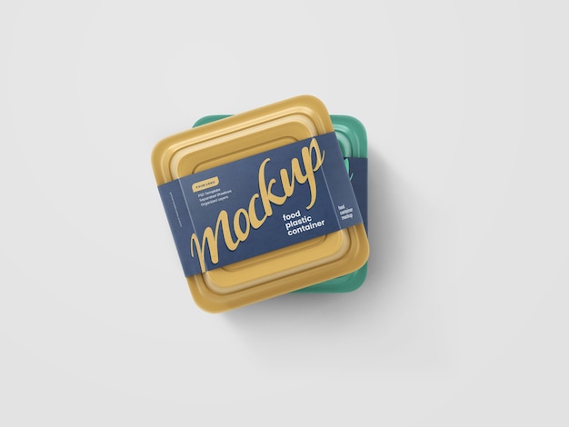 Plastic Food Container Mockup
