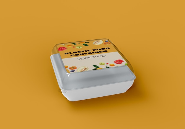 Mockup di contenitori per alimenti in plastica