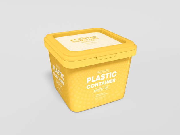 Mockup di imballaggio per contenitori per alimenti in plastica