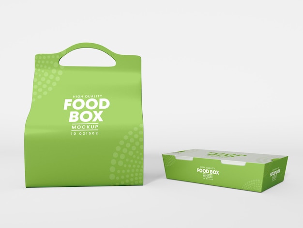 Mockup di branding con custodia in plastica per contenitori per alimenti in plastica