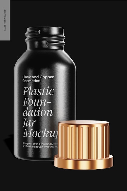 PSD plastic foundation jar mockup