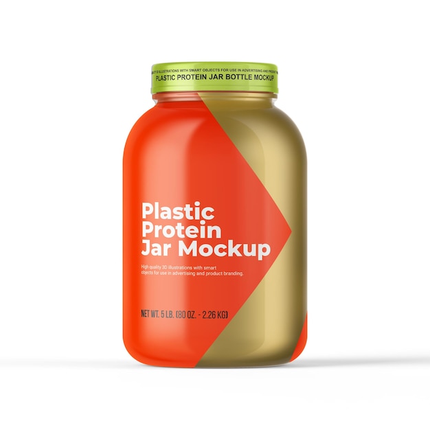 Plastic jar mockup