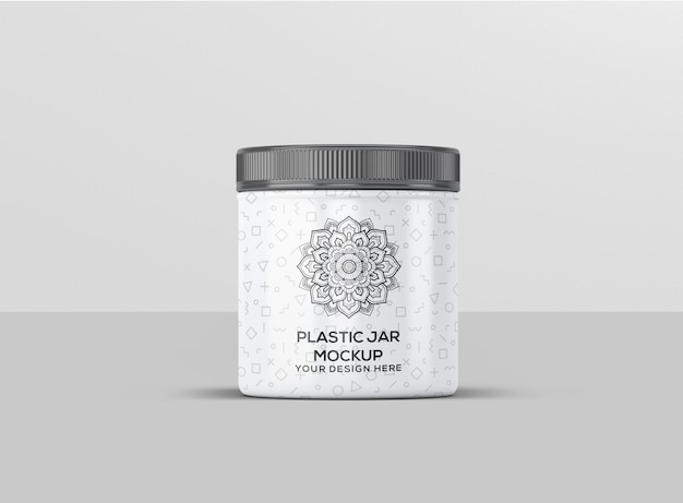 PSD plastic jar mockup