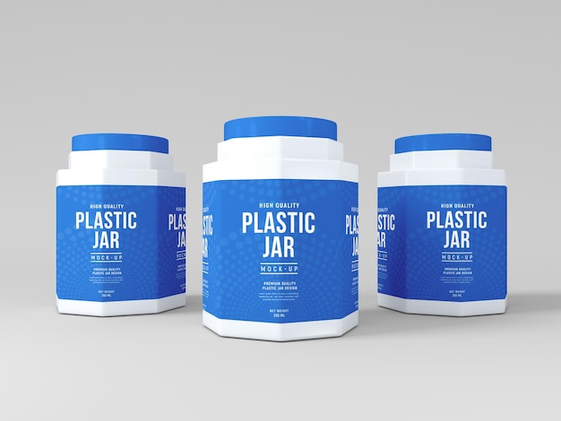 Plastic Jar Packaging Mockup