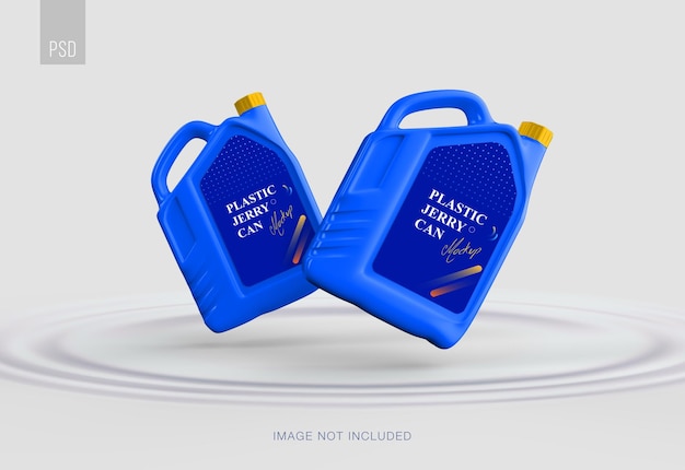 PSD Макет пластиковой канистры для бренда и упаковки