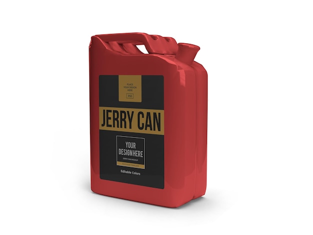 Plastic jerry can mockup template isolated