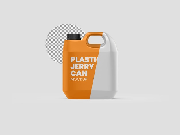 PSD mockup della lattina di plastica di jerry