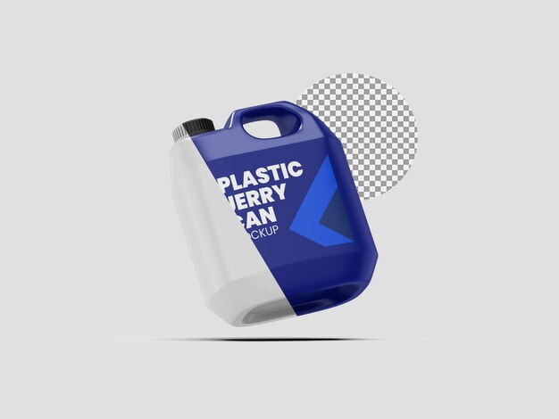 PSD mockup della lattina di plastica di jerry