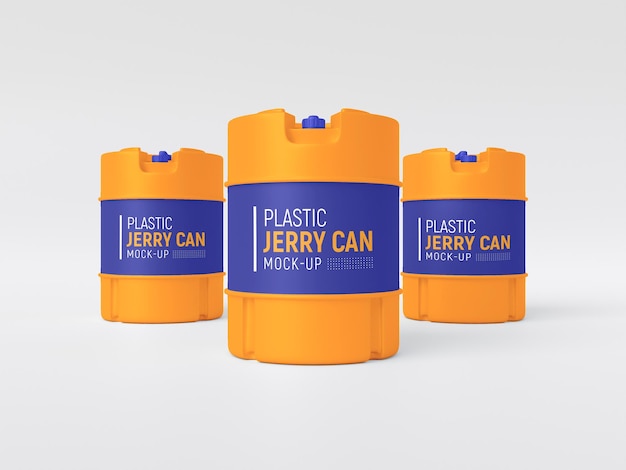 PSD plastic jerry can mockup