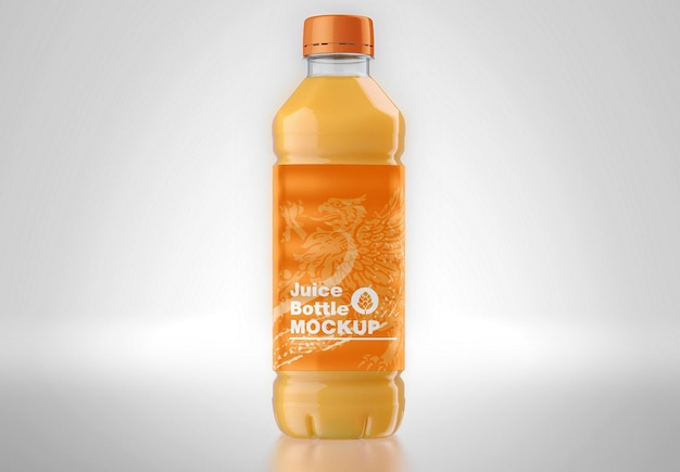 plastic juice bottle mockup