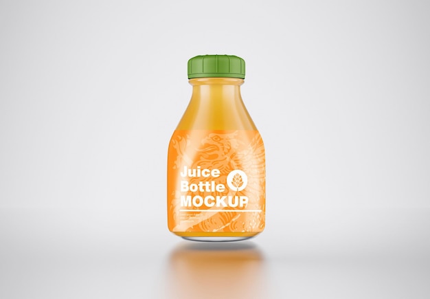 Plastic juice bottle mockup