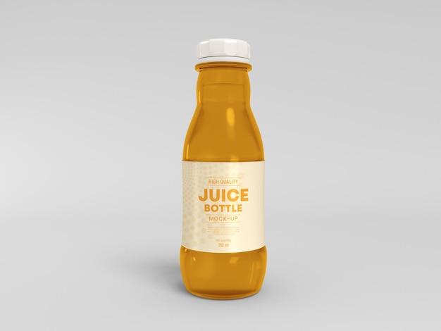 Mockup di bottiglia di succo di plastica