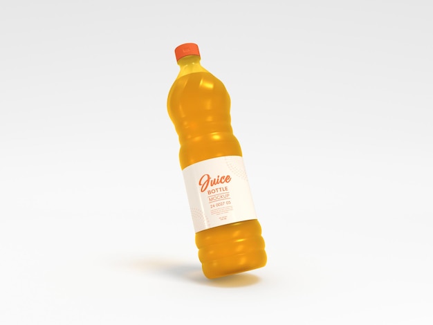 Мокап упаковки пластиковой бутылки сока