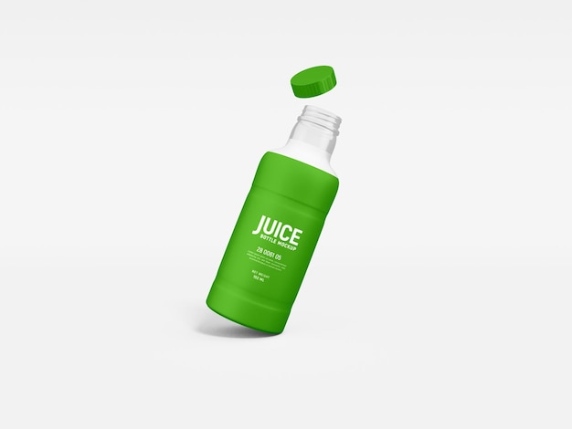 Plastic Juice Bottle Packaging Mockup