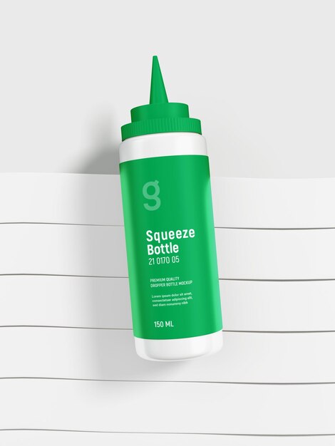 Plastic knijpsaus ketchup fles branding mockup