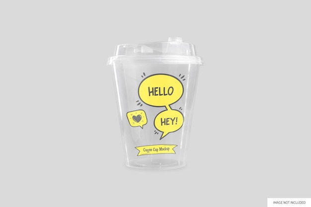 PSD plastic koffiekopje mockup