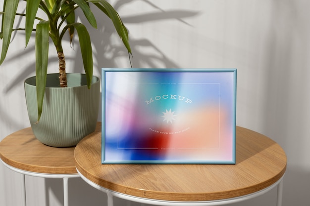 PSD plastic landscape frame mock-up