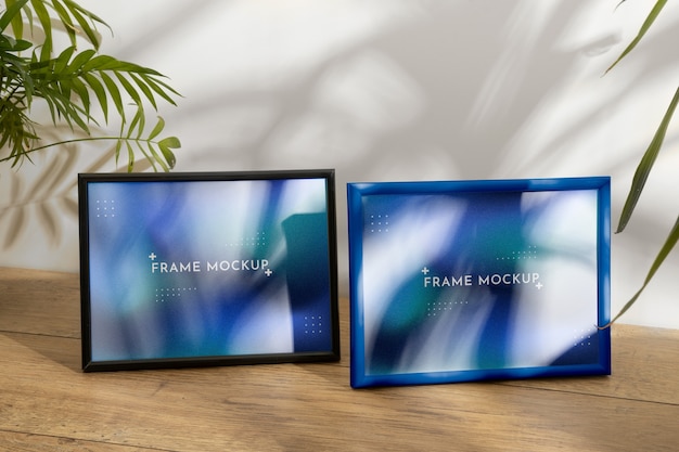 Plastic landscape frame mock-up