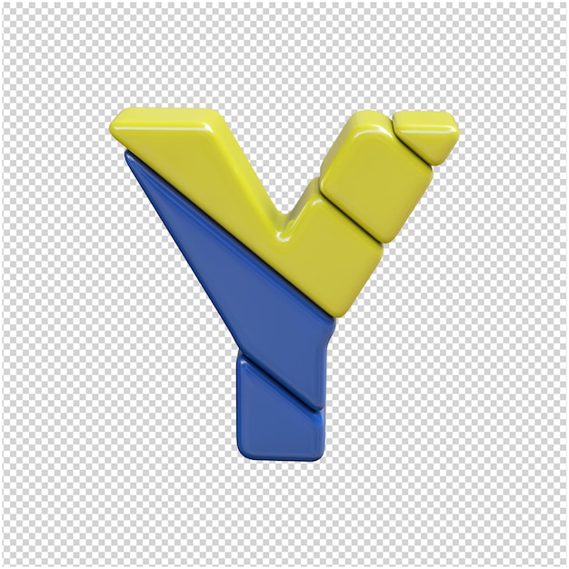 Plastic letter 3d rendering