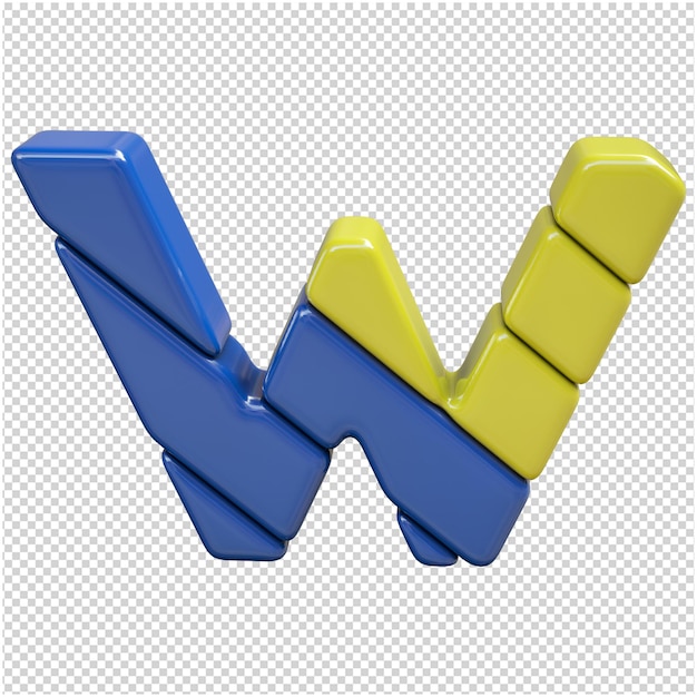 Plastic letter 3d rendering