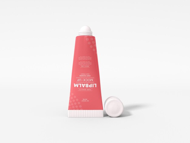 Plastic lippenbalsembuis met doosmodel