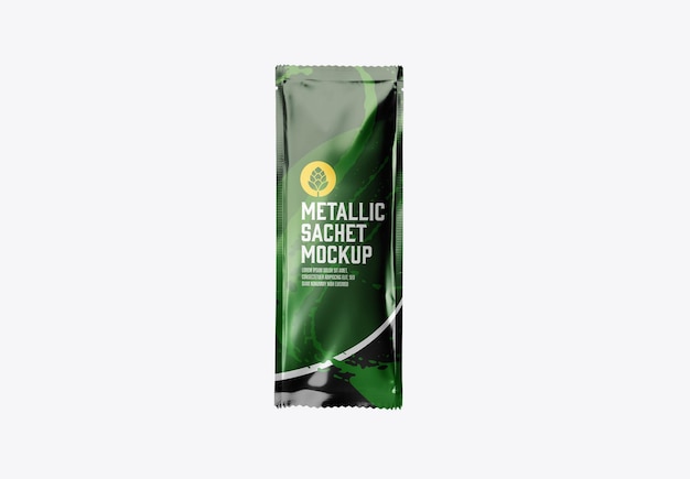 Plastic liquid sachet mockup