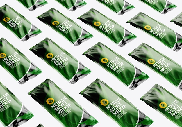 PSD plastic liquid sachet mockup