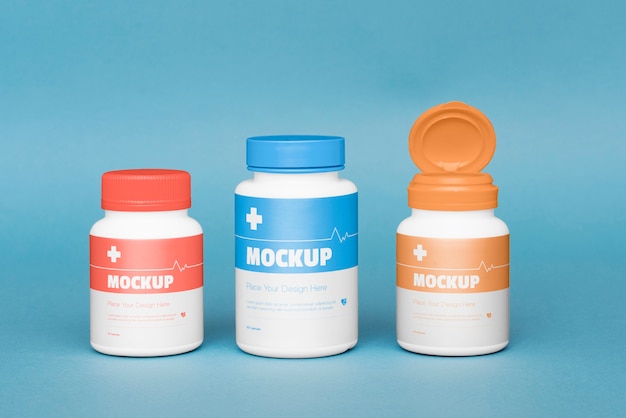 PSD plastic medicijnfles mock-up ontwerp