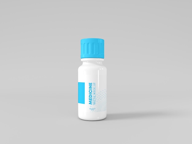 Plastic medicine bottle mockup