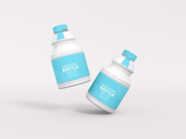 Plastic Medicine Bottle Mockup