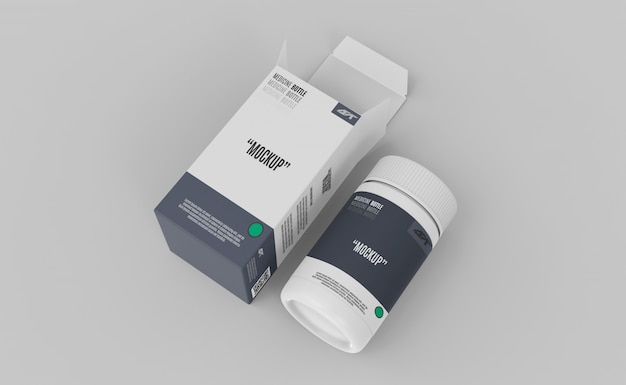 PSD plastic medicine with box